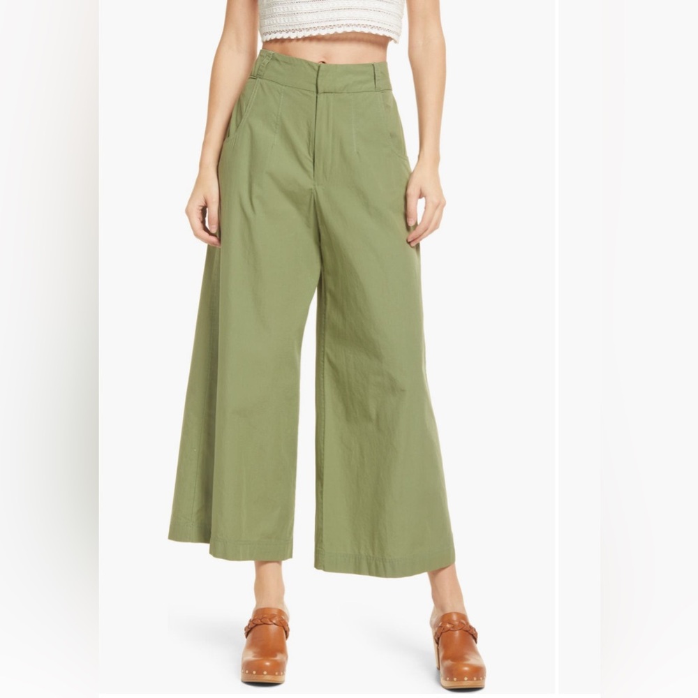 Free People Menorca Crop Wide Leg Cotton Pants